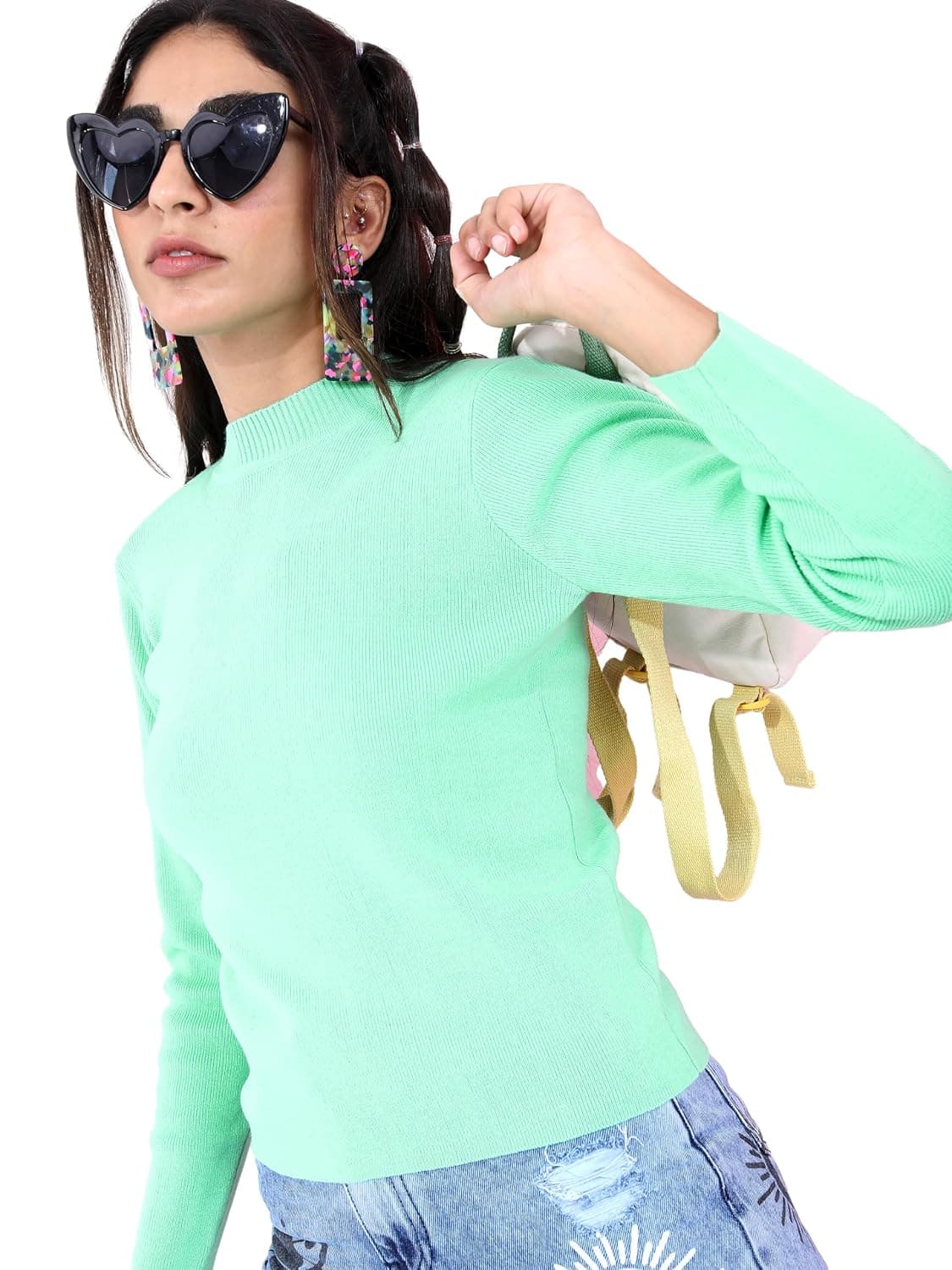Ketch Women Acrylic Slim Fit Full Sleeve Sweater at ₹273 – Amazon