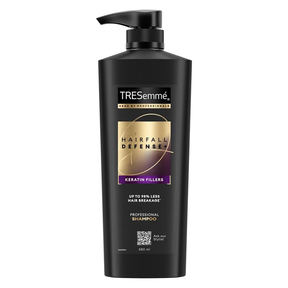 TRESemme Hairfall Defense+ Shampoo 580ml With Keratin Fillers | Longer and Stronger hair | Prevents Hair Fall due to Breakage | Paraben-Free at ₹423 – Amazon
