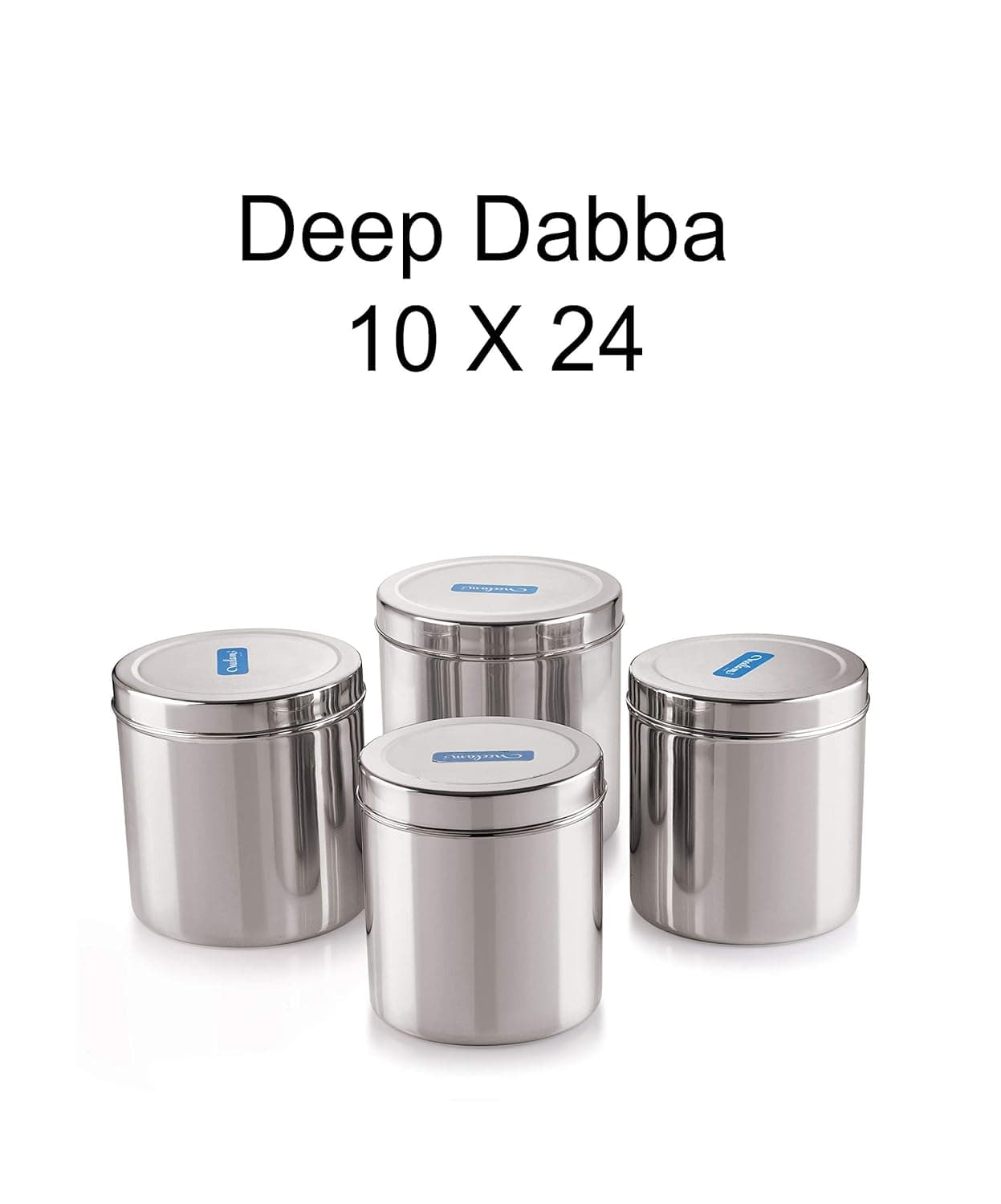 neelam Stainless Steel 17, 22 Gauge Deep Dabba, 6100 ml, Dur at ₹950 – Amazon