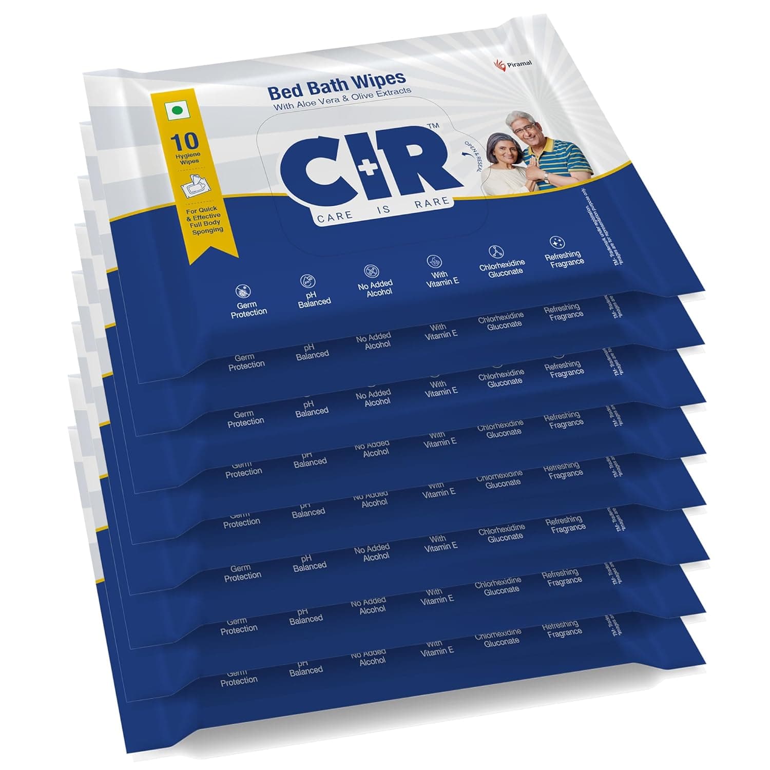 CIR Soft Body Cleansing Wet Bed Bath Wipes for Adults | Body Sponging | Extra Large, 10 Wipes/Pack (Pack of 8), 80 Wipes, White, One Size at ₹299 – Amazon