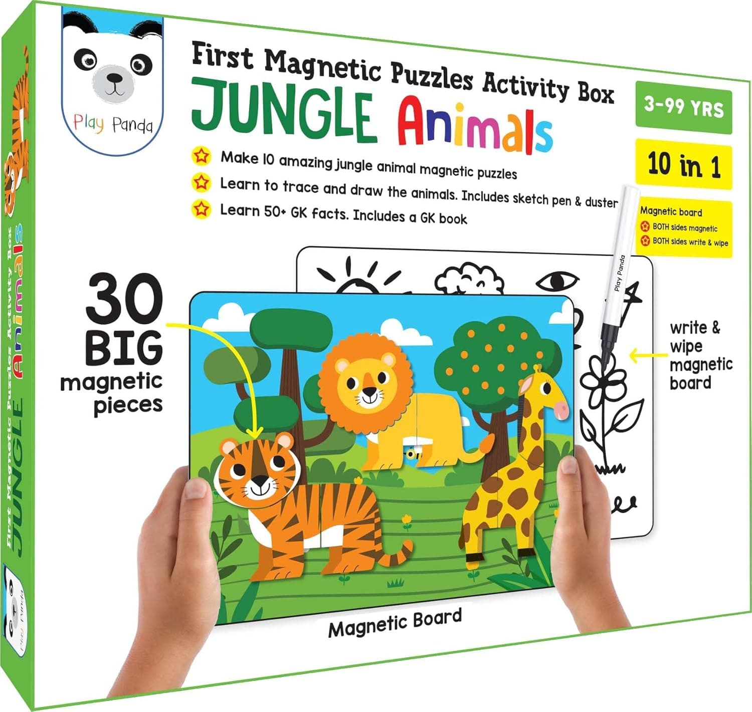Play Panda Magnetic Puzzles Jungle Animals 10 in 1 with 10 M at ₹117 – Amazon