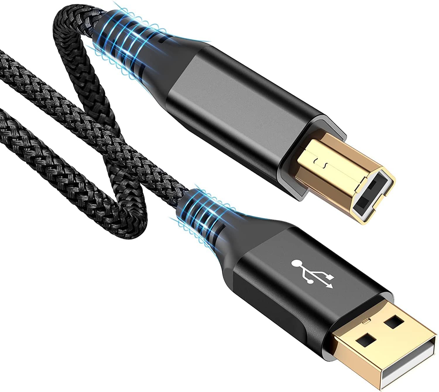 rts High Speed USB 2.0 Printer Cable (2M 6.6 Feet) USB-A to USB-B Cable, Nylon Braided Scanner Printer Cord For HP Canon Dell Epson Brother at ₹292 – Amazon