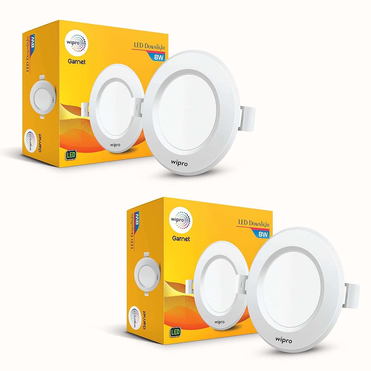 Wipro Garnet 8W Round Downlight Junction Box | Green | Glare-Free Design | Recessed Downlighter for False Ceiling | Cutout ∼ 3 inch | Pack of 2 at ₹188 (75% Off) – Amazon