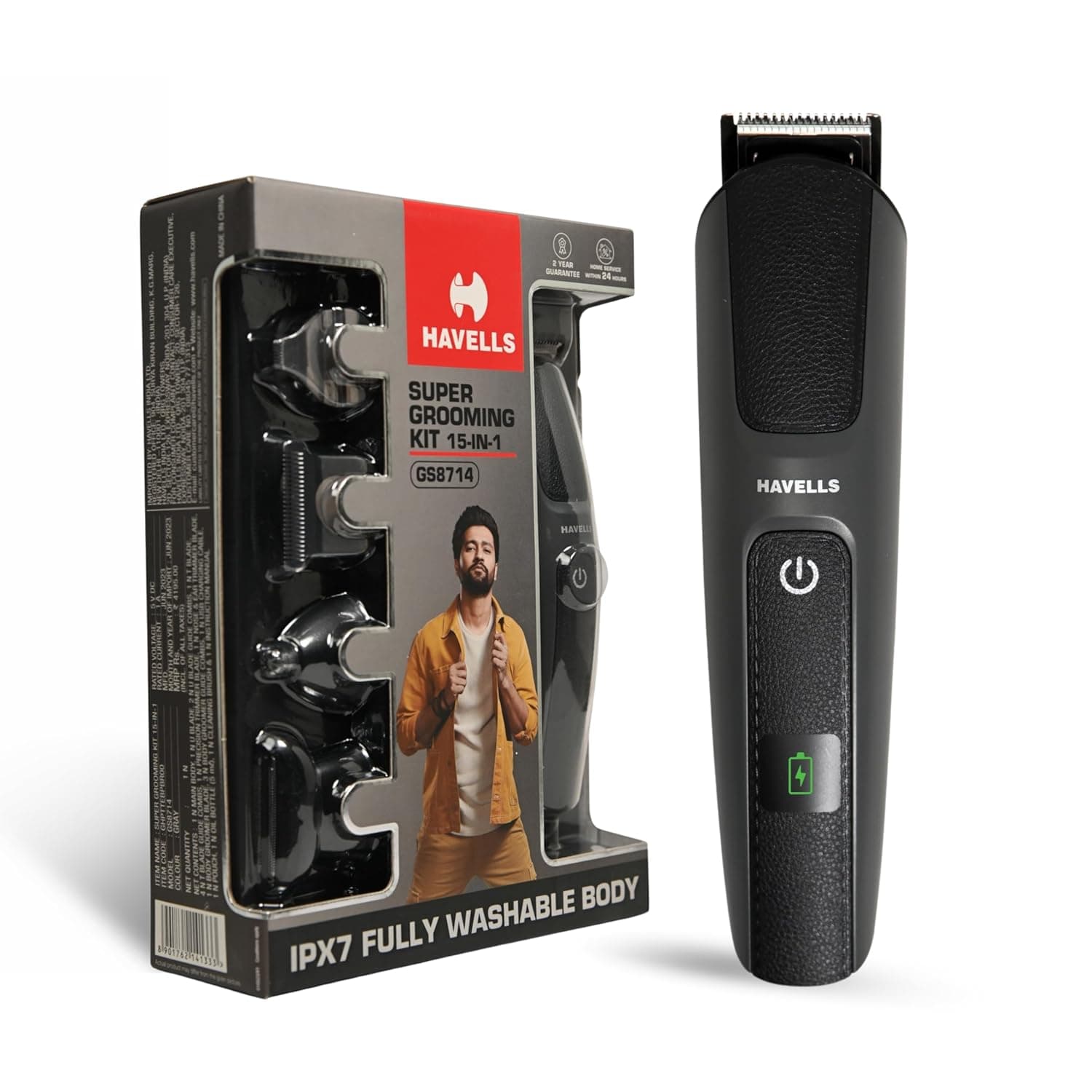 Havells Super Grooming Kit Gs8714,15 In 1,Ipx7 Fully Washable,Full Body Hair Trimmer Groomer For Men,120 Min Of Run Time With Fast Charge,Co at ₹2079 – Amazon