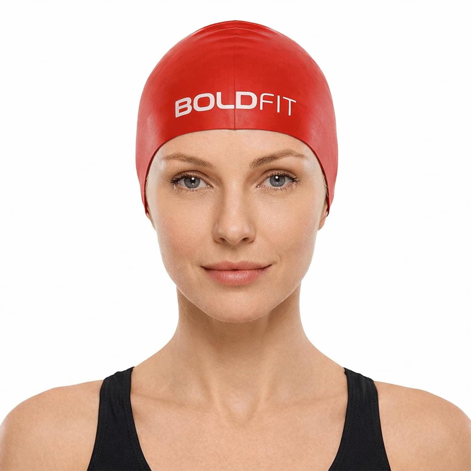 Boldfit Silicone Swimming Cap for Men, Women & Kids - Easy Fit, Long Hair - Red at ₹149 – Amazon