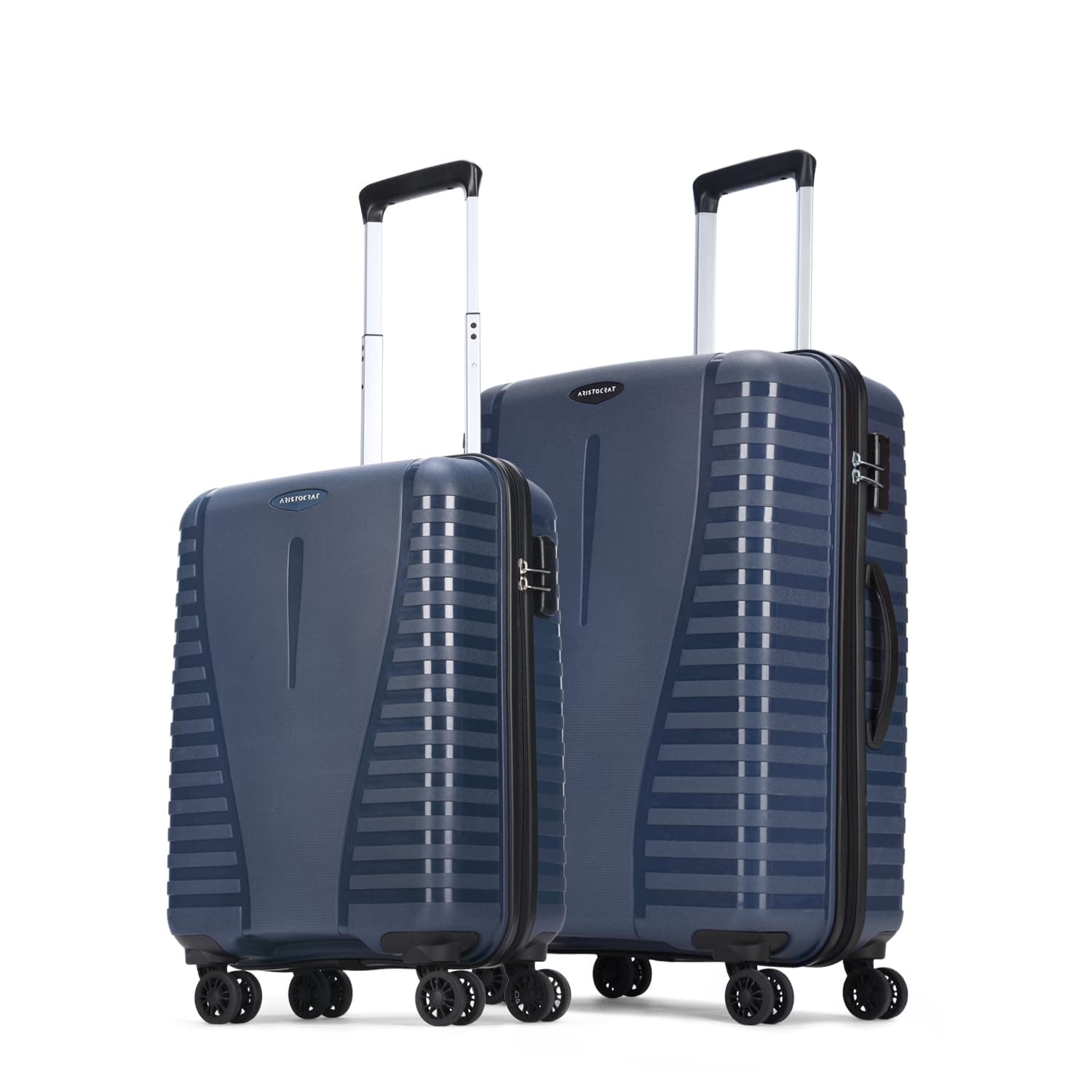 Aristocrat Airpro Set of 2 Cabin (Small Size) & Medium Size (Check-in) Hard Case Trolley Bags, 8 Wheels, Polypropylene Case Luggage, Combina at ₹2999 – Amazon