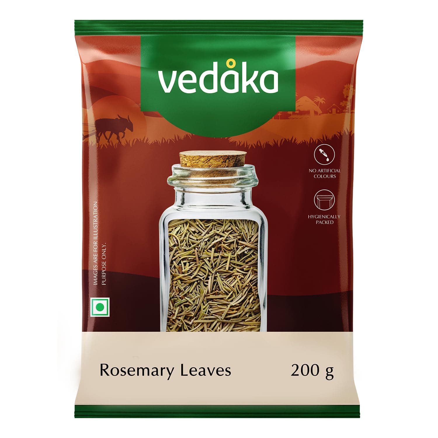 Vedaka Dried Rosemary Leaves | 200 g | Provides a Profusion in Taste and Aroma| No Artificial Colours & Preservatives at ₹195 – Amazon