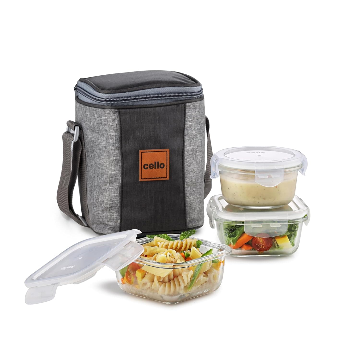 CELLO Glassy Mix Lunch Box with Jacket for Office, Transpare at ₹649 – Amazon