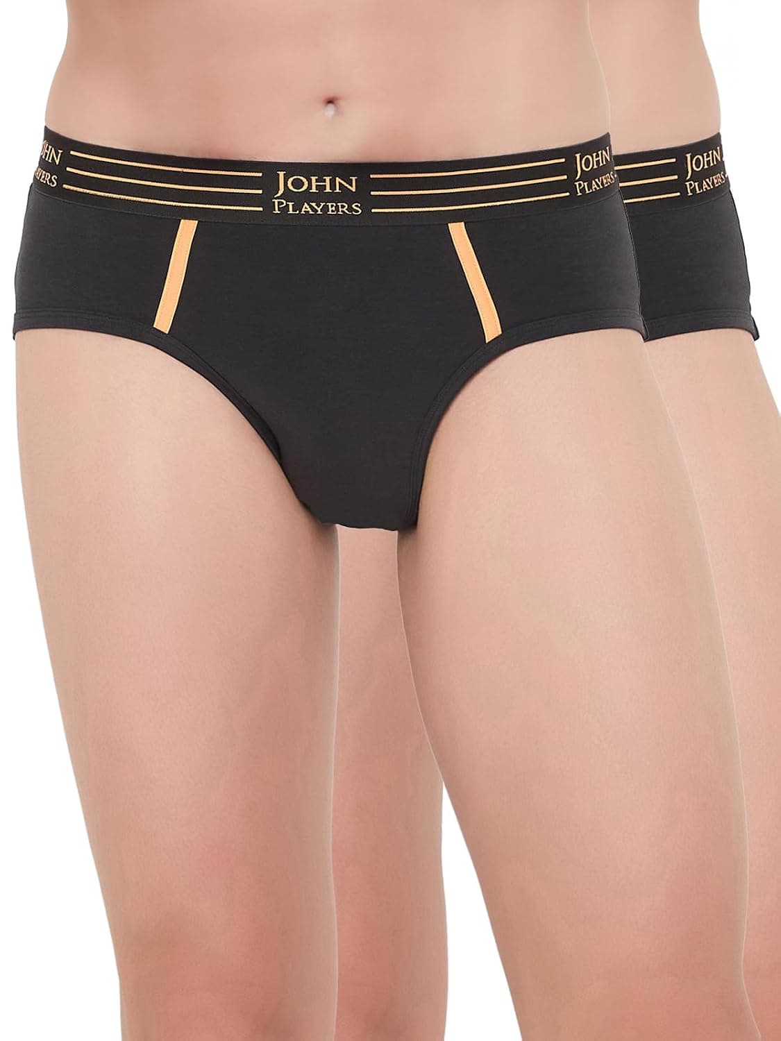 John Players Pack of 2 Cotton Brief Underwear for Men with Striped Waistband at ₹194 – Amazon