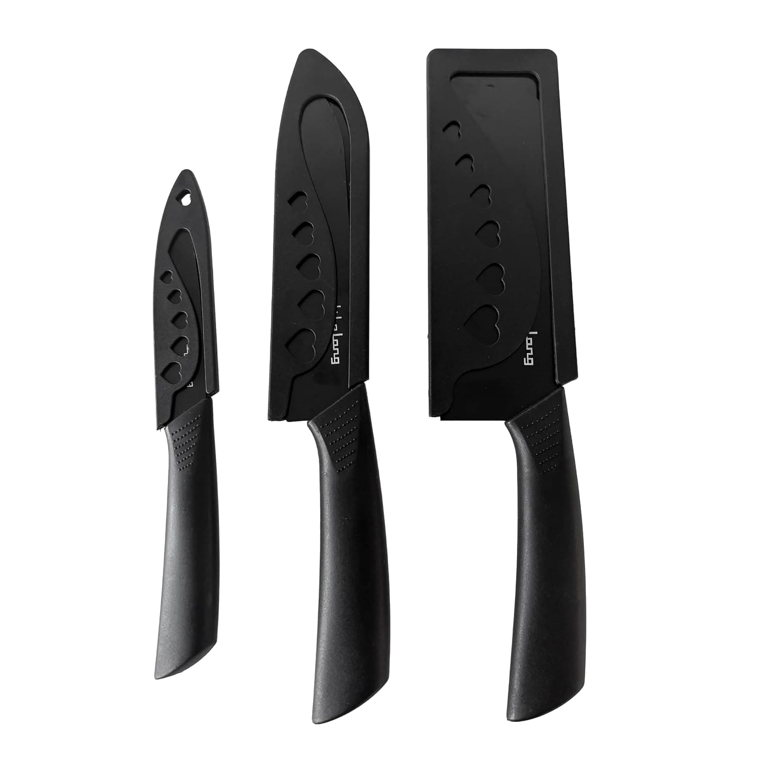 Lifelong High-Carbon Stainless Steel Knife Set of 3 with Protective Cover | Non-Slip PP Handle, Black Color Coated, Sharp Edge for Professio at ₹299 – Amazon