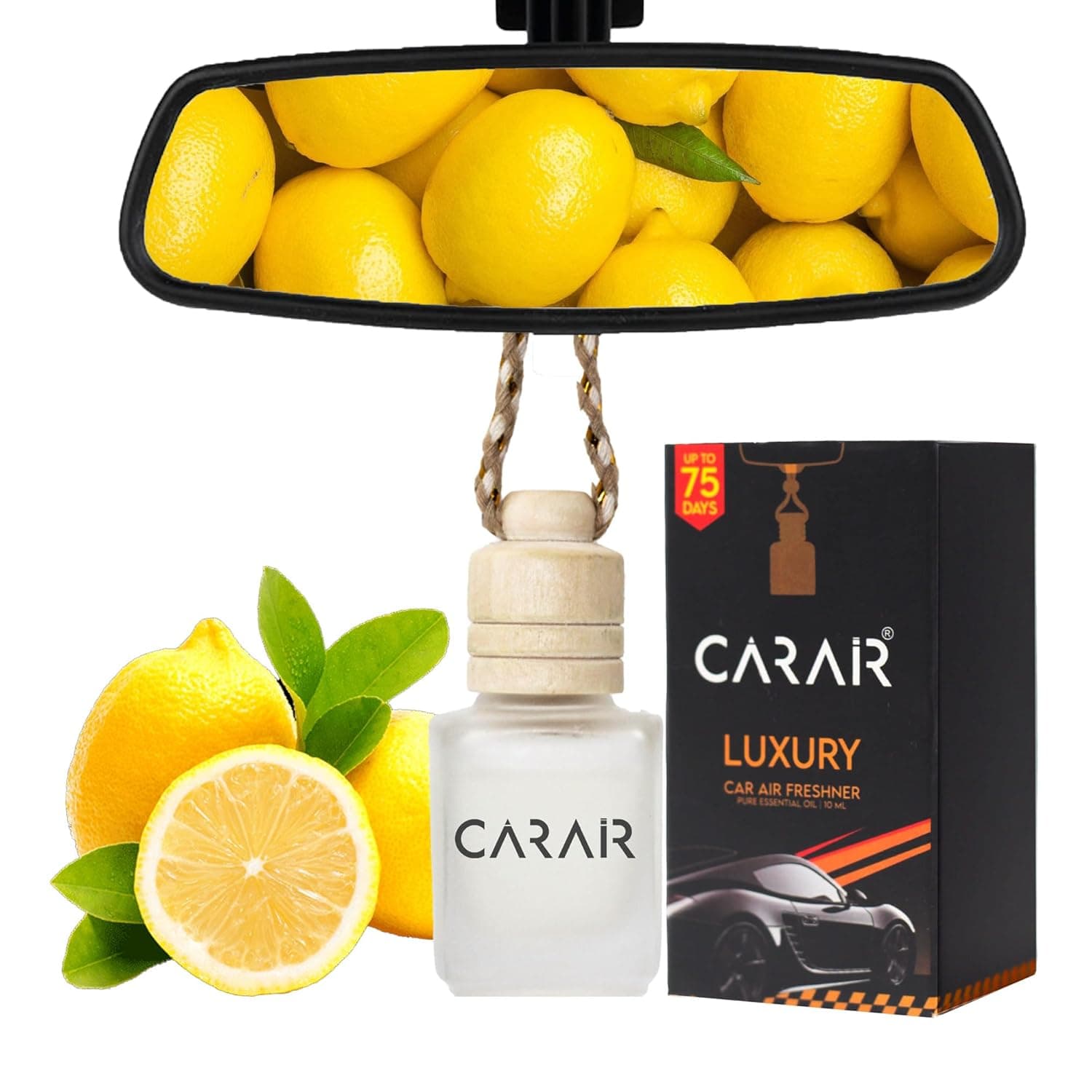 lemon Car perfumes luxury |Car Air Freshener | Hanging Car Perfume | Car fresheners long lasting| Aroma with Essential Oils | Hanging Perfum at ₹119 – Amazon