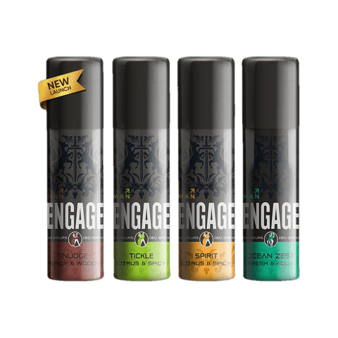 Engage Mini Deo Combo For Men 50ml x 4 - Long Lasting Fragrance Deodorant Spray at ₹192 (40% Off) – Flipkart