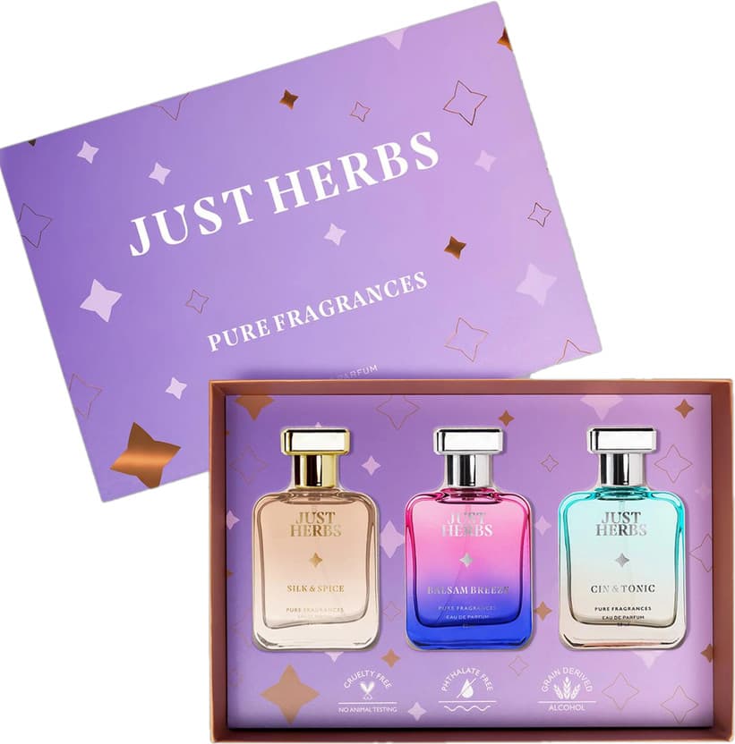 Just Herbs Pure Fragrances Trio Perfume Set of 3 at ₹309 (84% Off) – Flipkart